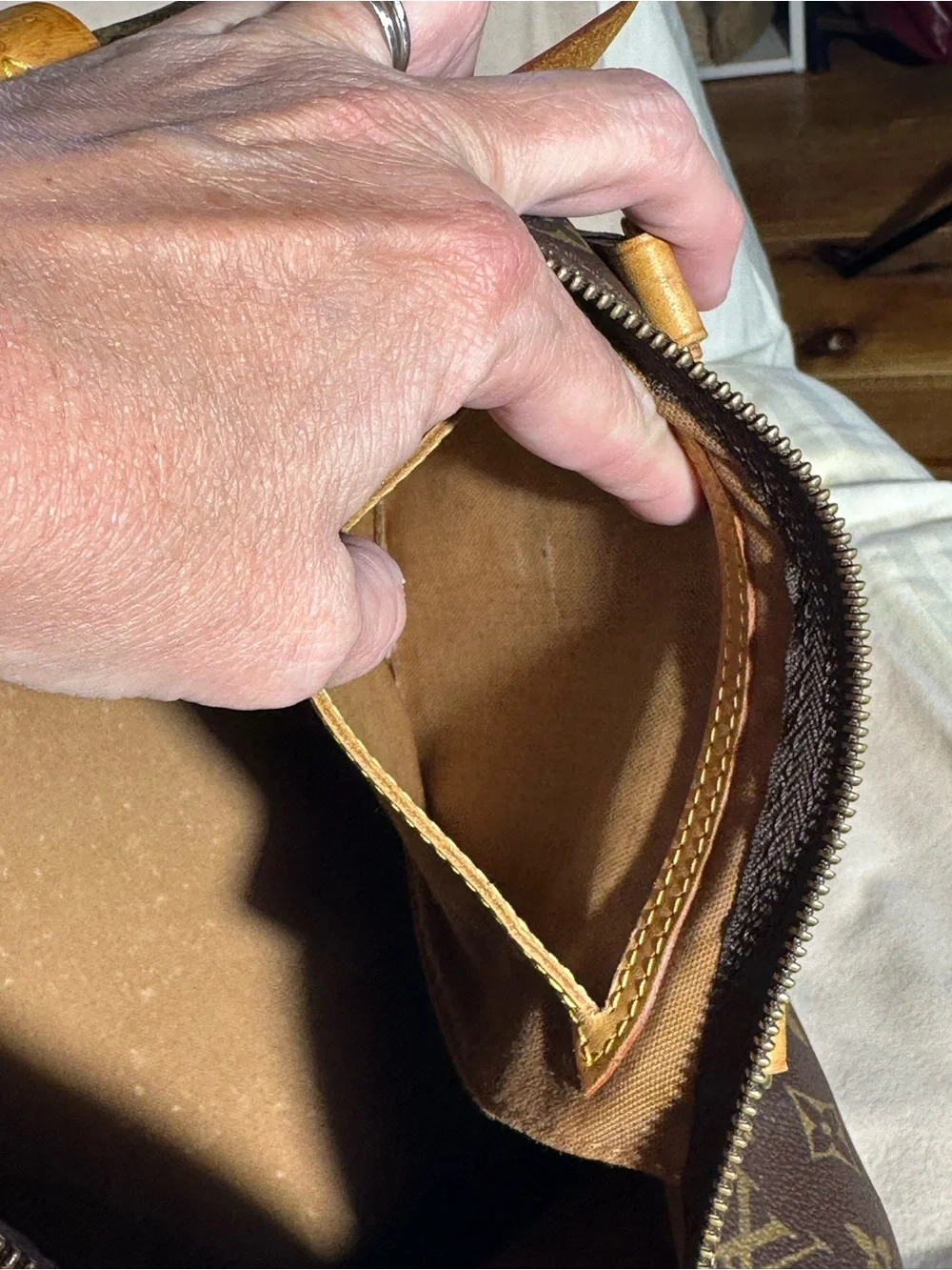 Louis Vuitton Monogram Speedy 30 Satchel in Brown and Tan